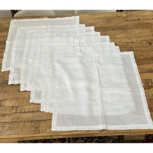 Matteo Los Angeles Set of 8 Napkins White 22" x 22" 100% Linen